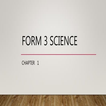 Form 3 science chapter 1