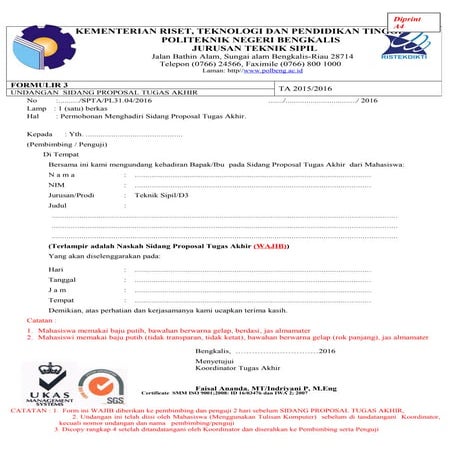 Form 4 saran perbaikan proposal | DOC
