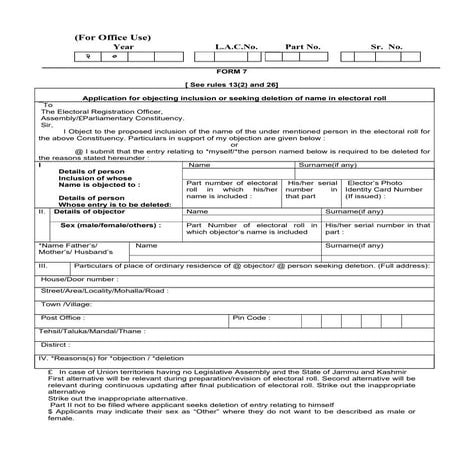 Election Form 7