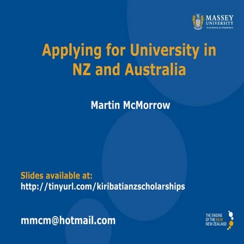 Studying at Australian & NZ Universities for i-Kiribati students