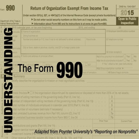 Understanding the Form 990