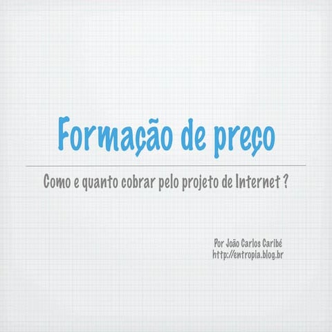 Formacao Preços para a Web