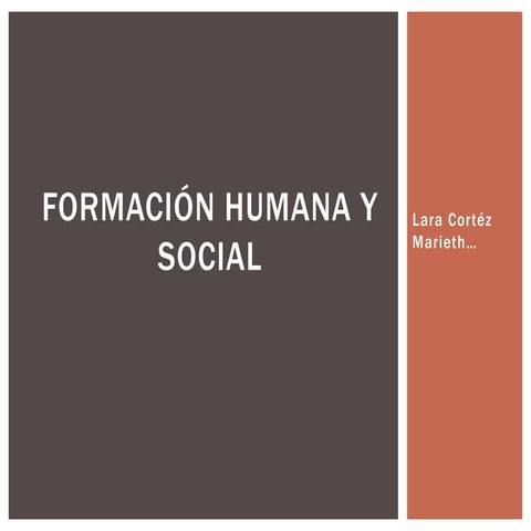 Formación humana y social (sexualidad responsable)