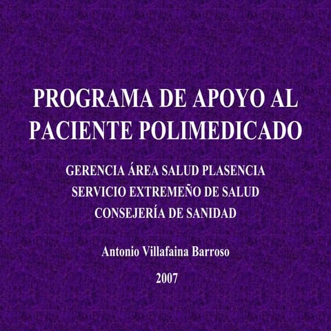 Formación Programa del Polimedicado Auxiliares del SAD