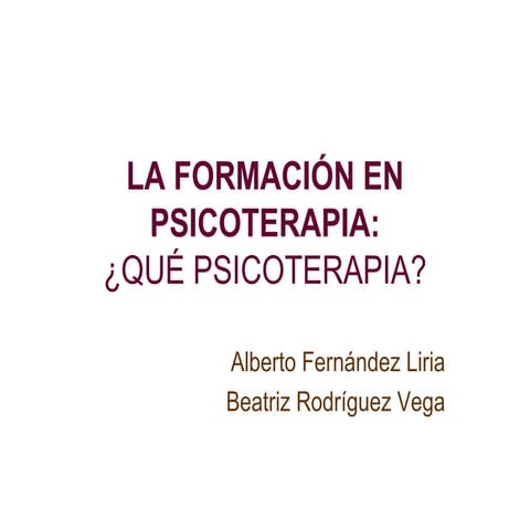Formacion En Psicoterapeuta