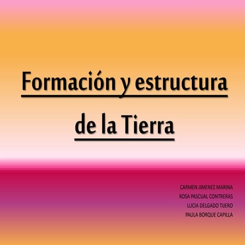 Formacion de la tierra Trabajo CMC