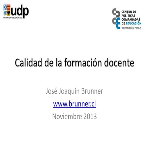 Calidad de la formacion docente