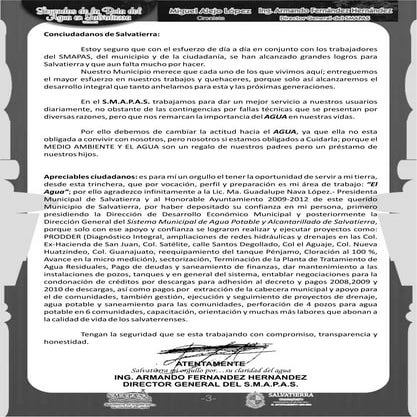 Revista del organismo de agua potable de Salvatierra, Gto. Las Leyendas