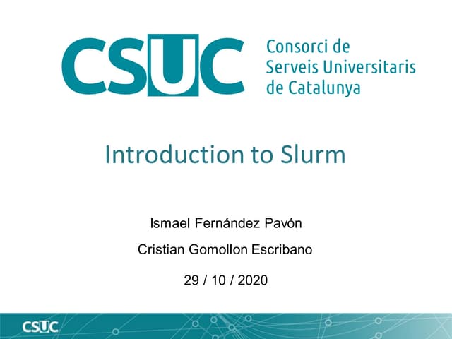 Introduction to SLURM