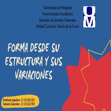 Forma desde su estructura y sus variaciones