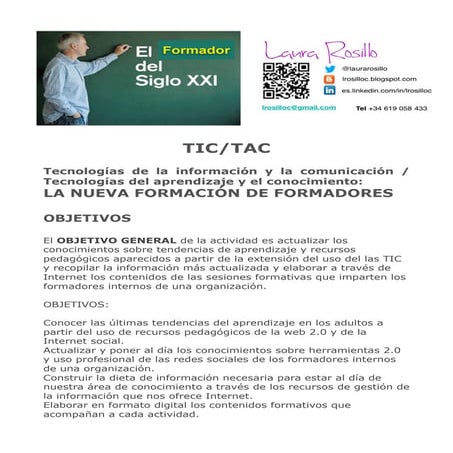 Formación de Formadores del siglo XXI  - TIC/TAC