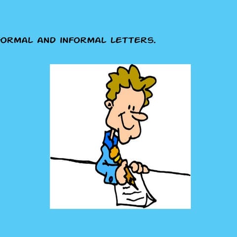 Formal and informal letters
