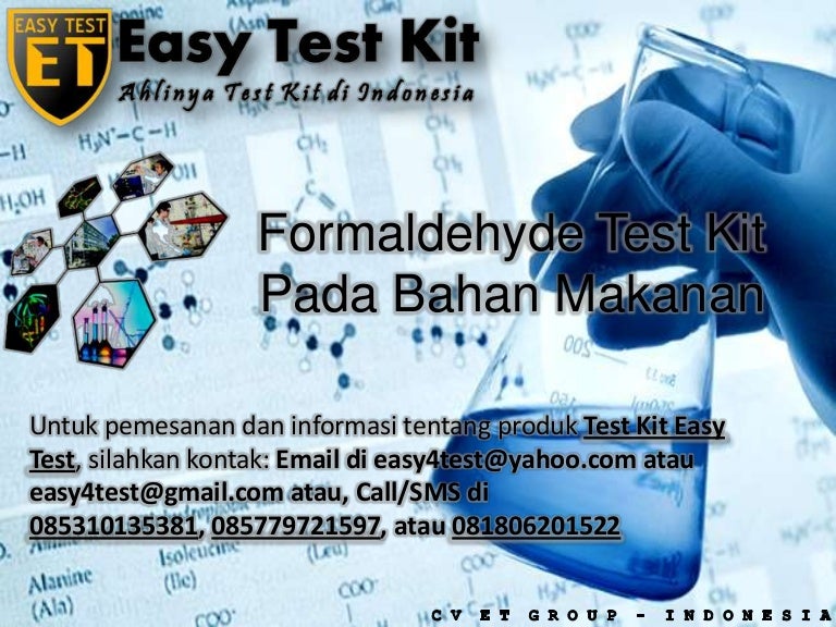Formaldehyde test kit Murah