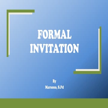 Formal invitation | PPT