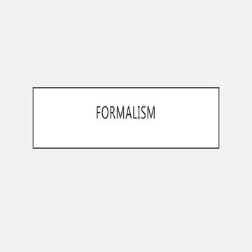FORMALISM by Tiara Medina