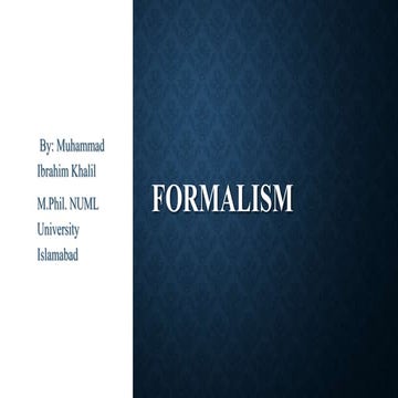 Formalism