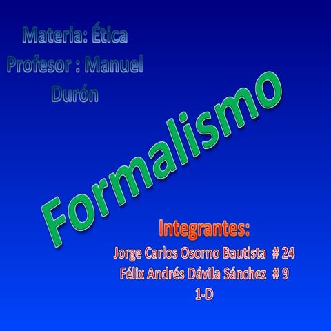Formalismo