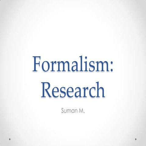 Formalism | PPTX