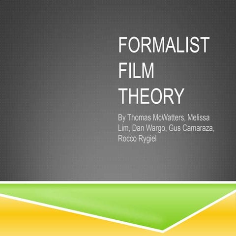 Formalist film theory presentation