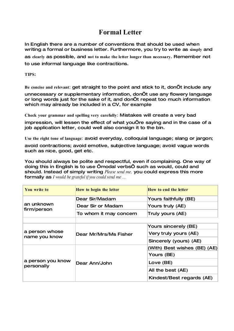 Formal Letter Writing Exam Formal Letter Writing Exam
