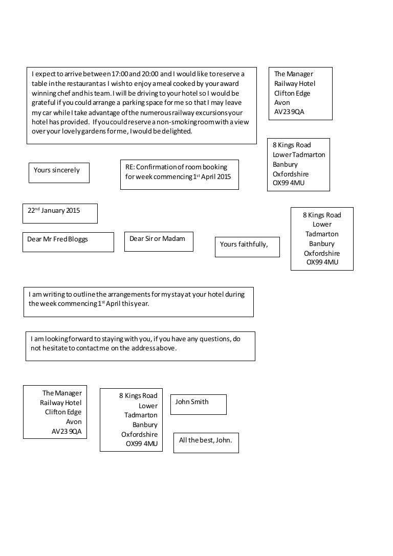 formal letter layout exercise lay out of formal letter