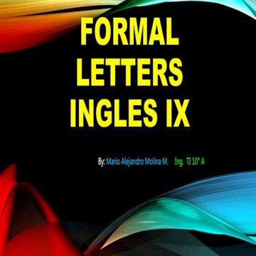 Formal letters | PPTX