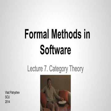 Formal methods   7 - category theory