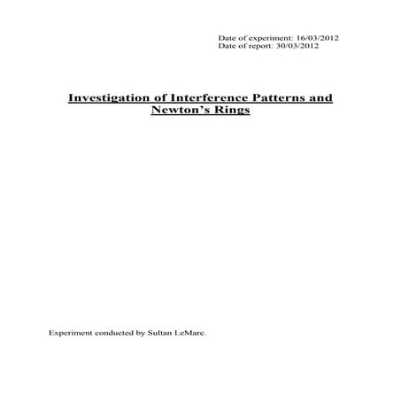 Newton's Rings - Sultan LeMarc