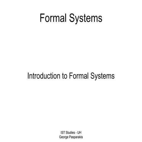 Formal systems introduction