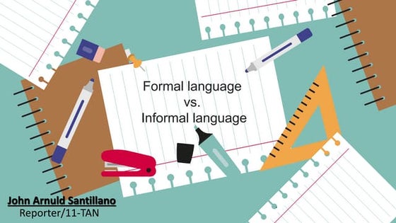 Formal vs Informal Language for beginner level English Learners | PPT