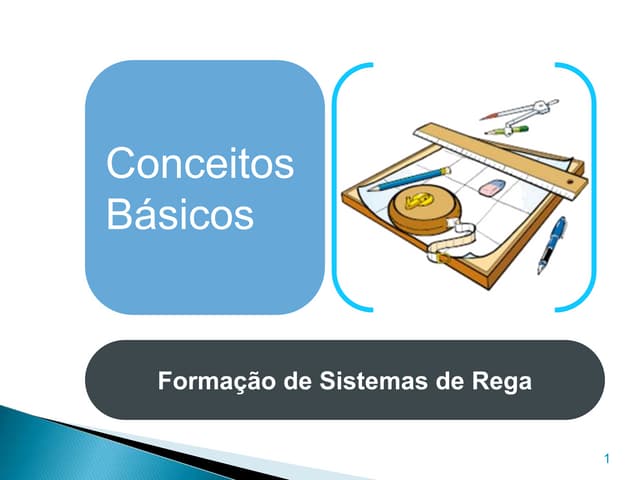 Formação de sistemas de rega