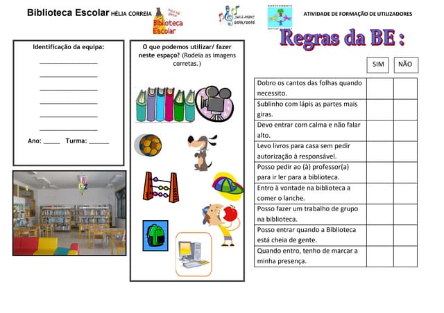 Formação de utilizadores 1º ano