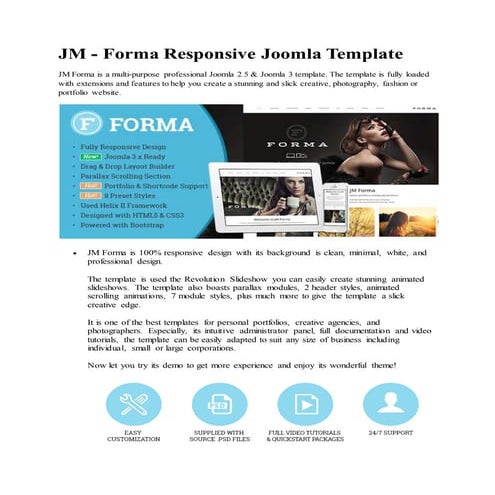 Forma responsive joomla template jm