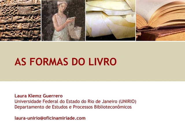 As formas do livro