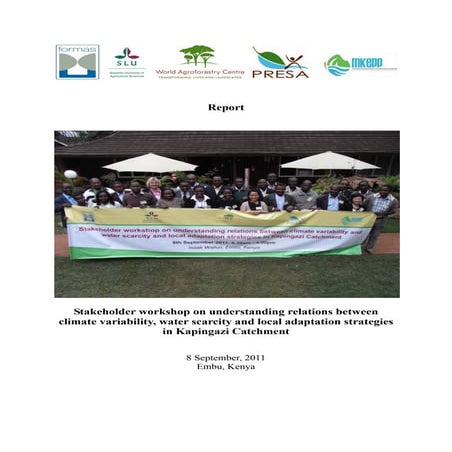 Report of the FORMAS - PRESA stakeholder workshop - September 2011