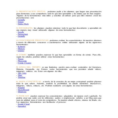 Formas alternas evaluación