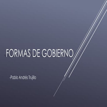 Formas de Gobierno