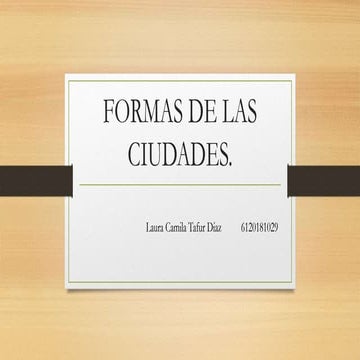 Formas de las ciudades