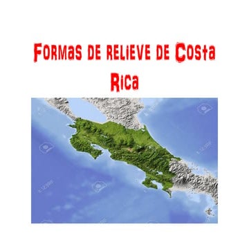 Formas de relieve de costa rica