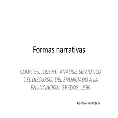 Formas narrativas