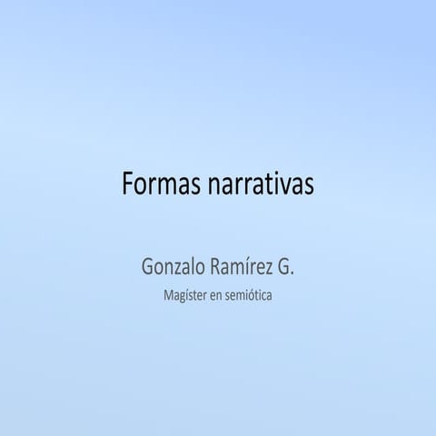 Formas narrativas