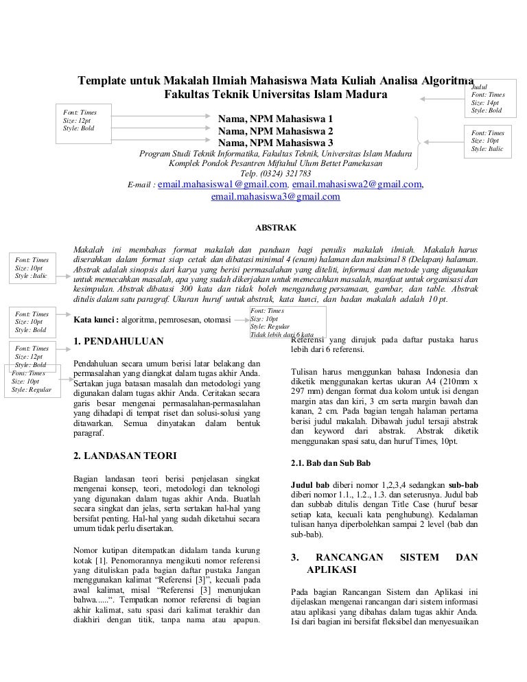 Format Makalah Analisa Algoritma