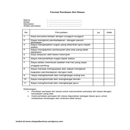 Format penilaian-diri-siswa