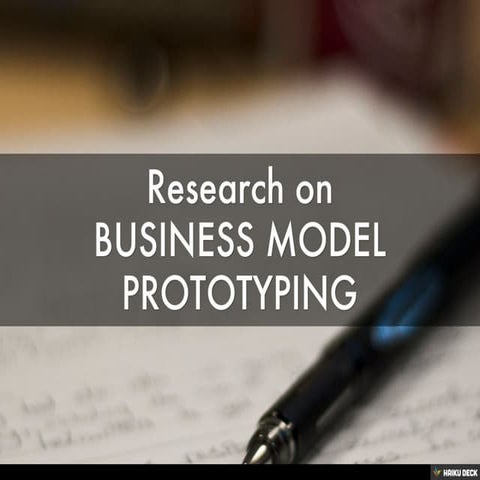 Research on Business Model Prototyping