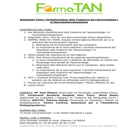 Formatan diagnostic clínicinterdisciplinari