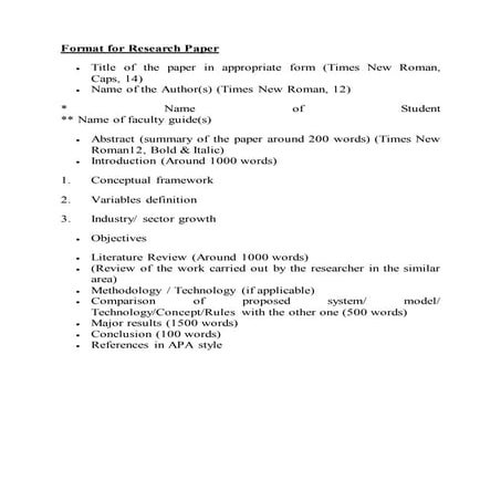 Format for research paper | PDF