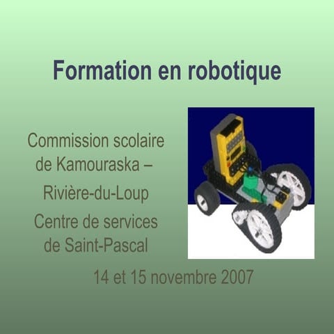 Formation en robotique