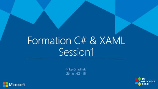 Formation C# & XAML 