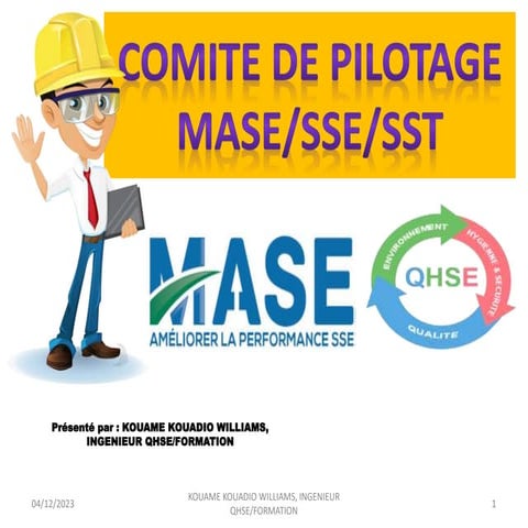 FORMATION DES MEMBRES DU COMITE DE PILOTAGE SSE_SST.pptx