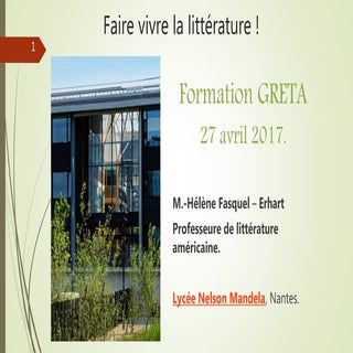Formation : la littérature autrement